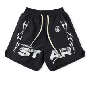 Black Hellstar Studios Flame Shorts