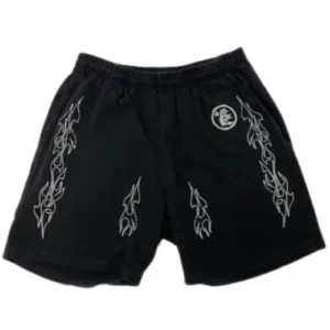 Black Hellstar Studios Flames Shorts