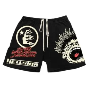 Black Vintage Hellstar Studios Noise Shorts