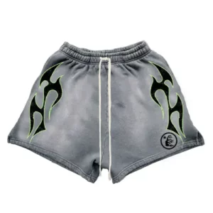 Grey Hellstar Capsule 10 Flame Shorts