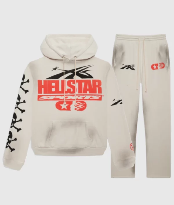 Hellstar If You Dont Like Us Beat Us Tracksuit Cream