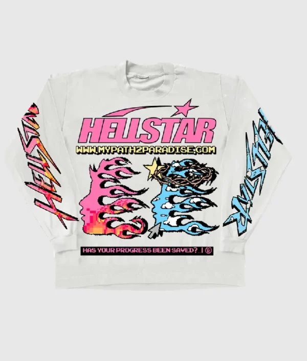 Hellstar Pixel Long Sleeve White