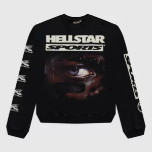 Hellstar Sports 96′ Crewneck Black Sweatshirt